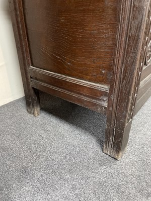 Lot 50 - A Charles I oak panelled chest