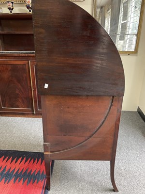 Lot 54 - A George III mahogany corner washstand