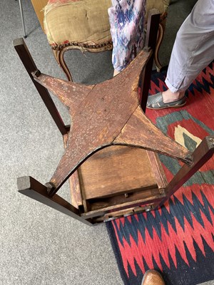 Lot 54 - A George III mahogany corner washstand