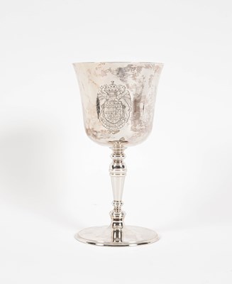 Lot 33 - A commemorative silver goblet