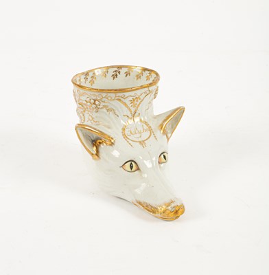 Lot 209 - An English porcelain stirrup cup