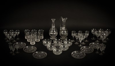 Lot 145 - An extensive early 20th Century cut glass suite of drinking glasses