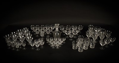 Lot 41 - A Stuart crystal Art Deco part suite of drinking glasses