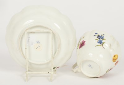 Lot 11 - Two Meissen ogee bowls and a saucer