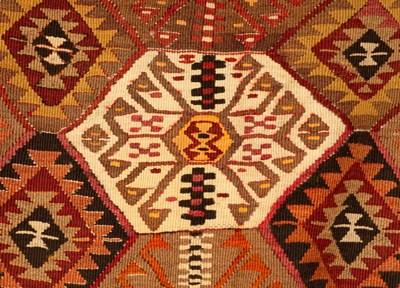 Lot 348 - A Turkish kilim long rug