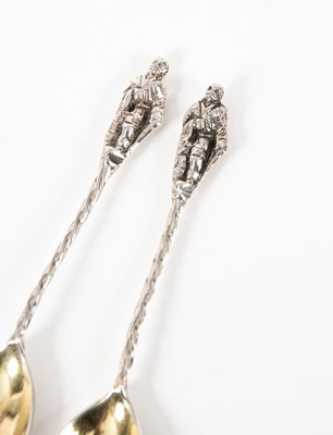 Lot 39 - A near pair of silver mustard pots