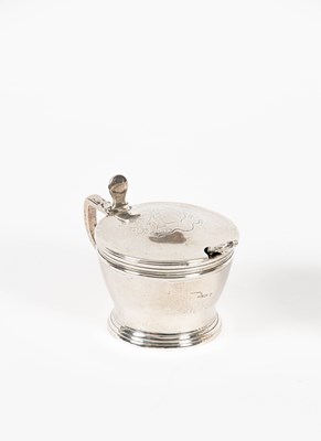 Lot 39 - A near pair of silver mustard pots