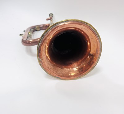 Lot 86 - A copper and brass eight-key bugle