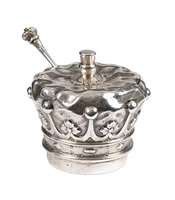 Lot 90 - A Victorian novelty silver mustard pot