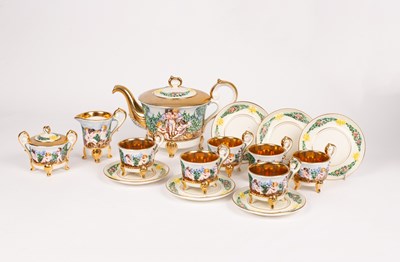 Lot 207 - A Capodimonte tea set