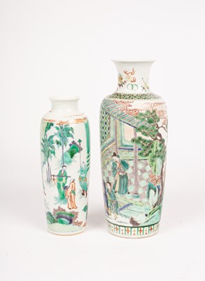 Lot 85 - Two Chinese famille verte vases