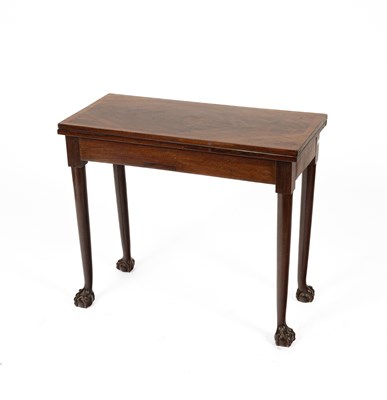 Lot 159 - A George II figured mahogany and crossbanded card table