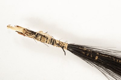 Lot 129 - A Chinese double-eyed peacock feather for Mandarin's winter court hat