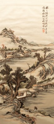 Lot 119 - A Chinese embroidery on silk