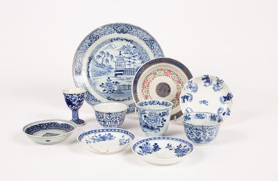 Lot 72 - A group of Chinese blue and white export wares