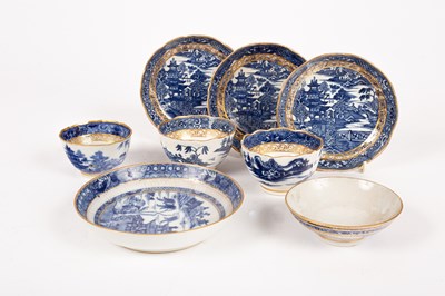 Lot 258 - Three Caughley saucers