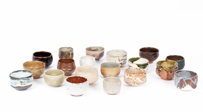 Lot 292 - Nineteen various studio pottery bowls and tea bowls