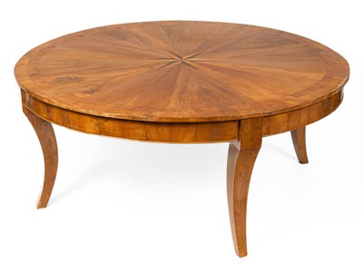Lot 606 - A large 19th Century Continental fruitwood crossbanded and star inlaid dining table or centre table