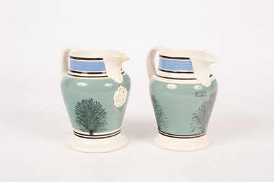 Lot 262 - Two 19th Century mochaware jugs