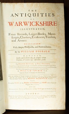 Lot 102 - Dugdale (William) The Antiquities of Warwickshire illustrated