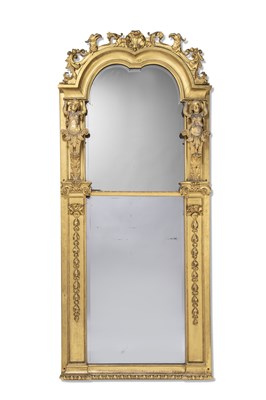 Lot 102 - A large giltwood pier mirror