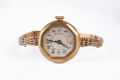 Lot 197 - A lady's 18ct gold cased cocktail watch