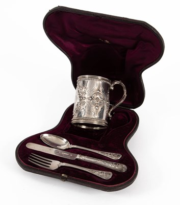 Lot 356 - A Victorian silver Christening set