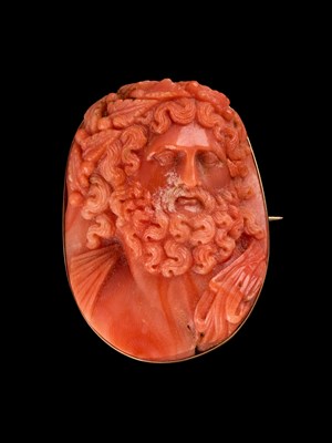 Lot 275 - A carved coral cameo