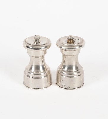 Lot 361 - A pair of Victorian silver pepper mills