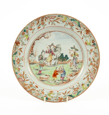 Lot 20 - A set of eight Chinese famille rose plates