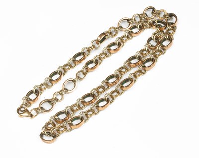 Lot 355 - A 9ct gold chain link necklace