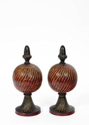 Lot 853 - A pair of modern decorative finials