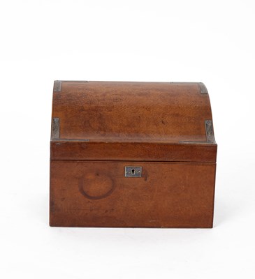 Lot 895 - A silver mounted stationery box