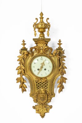 Lot 740 - A French gilt metal wall clock