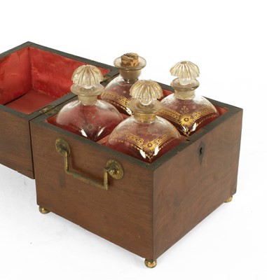 Lot 290 - A George III mahogany decanter box