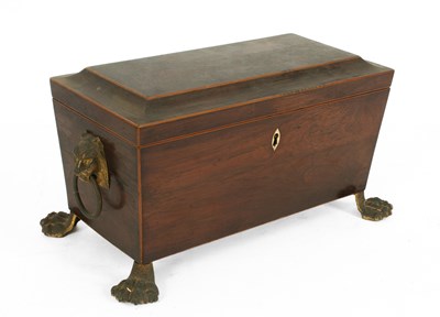Lot 289 - A Regency rosewood tea caddy