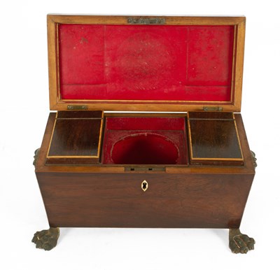 Lot 289 - A Regency rosewood tea caddy