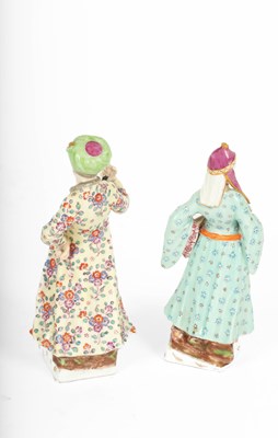 Lot 497 - Two Meissen figures of Turks