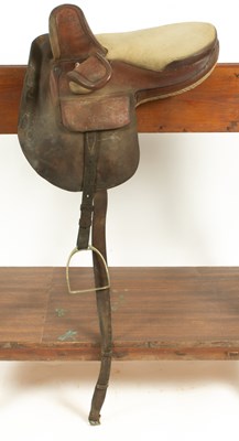 Lot 179 - An Ilsley leather side saddle