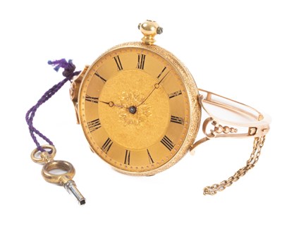 Lot 331 - A lady’s yellow metal wristwatch