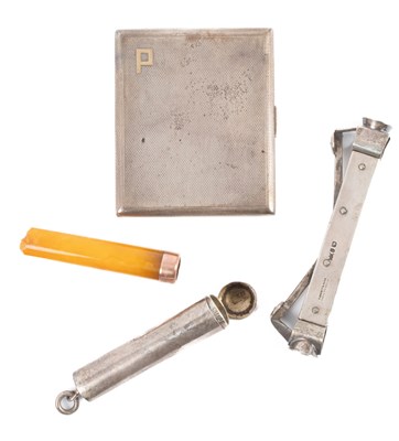 Lot 328 - A Victorian silver cigar cutter