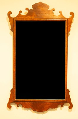 Lot 639 - A fret carved wall mirror