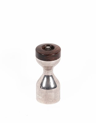 Lot 425 - A modenist silver and walnut peppermill