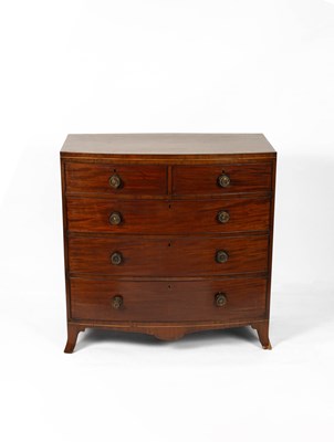 Lot 644 - A Regency mahogany bowfront chest of drawers