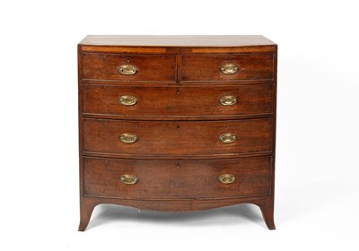 Lot 645 - A Regency mahogany bowfront chest of drawers