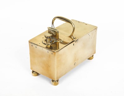 Lot 896 - A mid 19th Century brass ‘honesty’ tobacco box