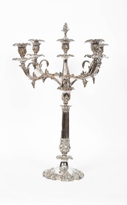 Lot 152 - A pair of Sheffield plated candlesticks