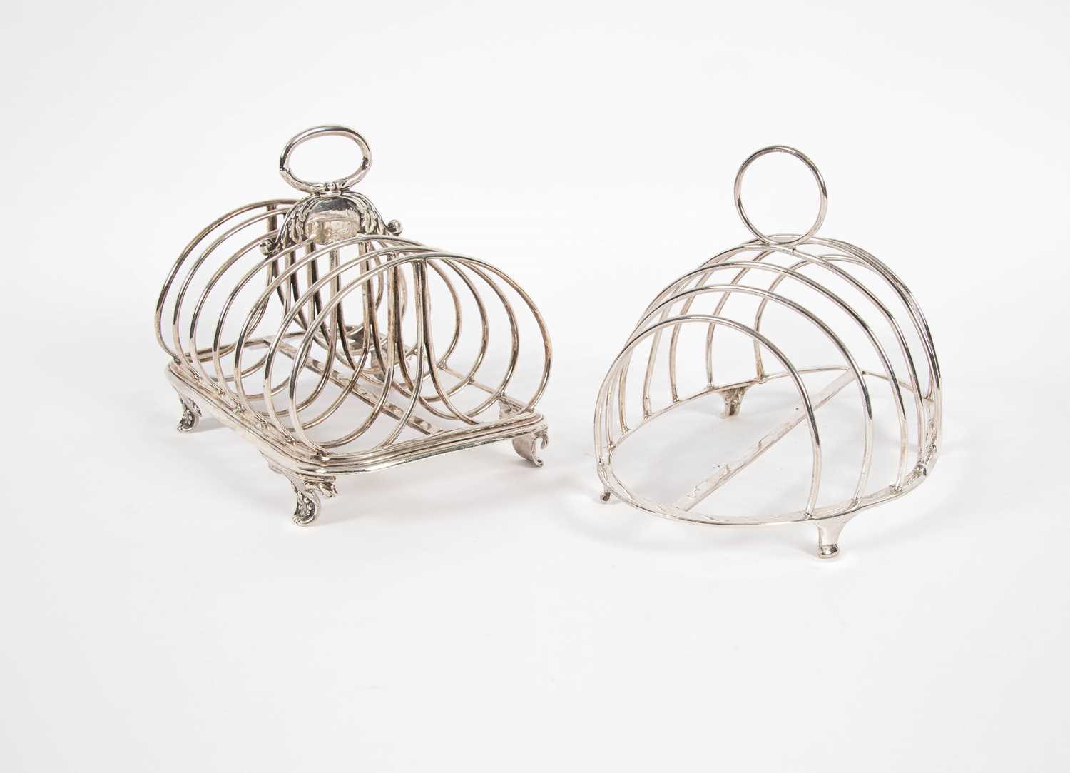 Lot 7 - Two Georgian silver toast racks