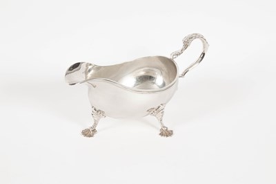 Lot 9 - A silver sauceboat