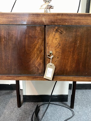 Lot 76 - A near pair of George III tray top pot cupboards